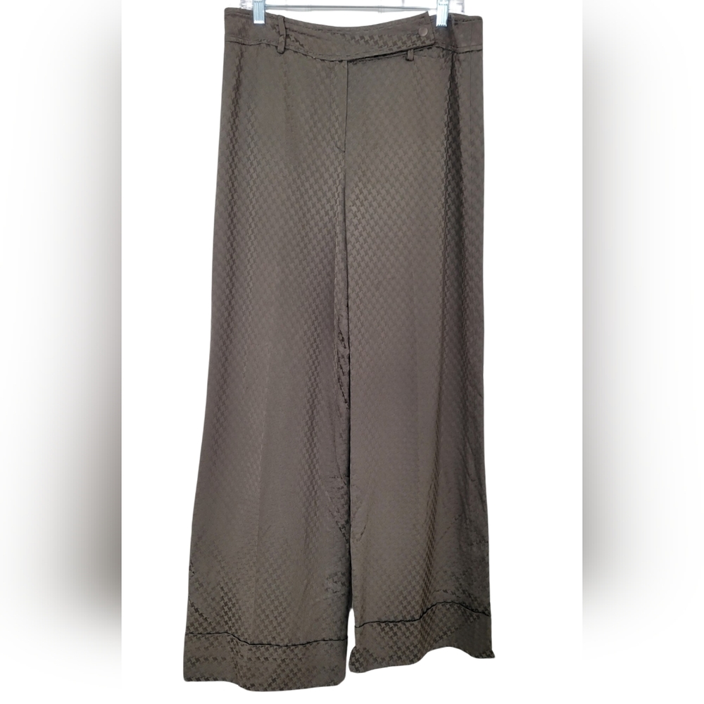 GIORGIO ARMANI Vintage Wide-Leg Palazzo Silk Blend Trousers for Women - XL